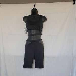 Black Tictoc Top and Shorts Set